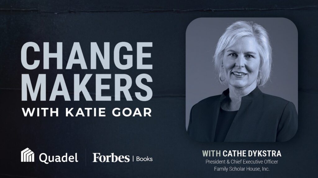 On this episode of ChangeMakers with Katie Goar, Katie sits down with Family Scholar House President and CEO Cathe Dykstra for a bold conversation about what affordable housing should really accomplish. Cathe leads one of the nation’s most comprehensive models linking housing, education, and long-term economic mobility. Serving more than 106,000 households across 48 states, Family Scholar House helps single parents and young adults not only secure stable housing but earn college degrees, build careers, and move permanently off government assistance. This episode challenges the “bootstrap” myth and reframes affordable housing as a pathway out of poverty, not a lifetime in it. Cathe shares powerful stories of resilience, explains the economic cost of trauma, and reveals how wraparound services, data tracking across 250 household metrics, and cross-sector partnerships are transforming families and influencing policy. If you care about housing, workforce development, trauma recovery, or scalable solutions to poverty, this conversation delivers both heart and hard data.